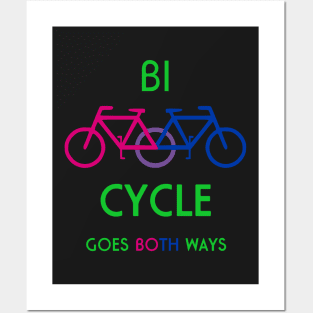 Bi Cycle Goes Both Ways Bisexual Posters and Art